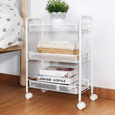 20kg Bearing Vegetable Rack Trolley , SS 4 Tier Storage Trolley