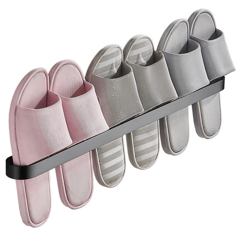 Fire Resistant Wall Mounted Silver 24cm Steel Shoes Rack